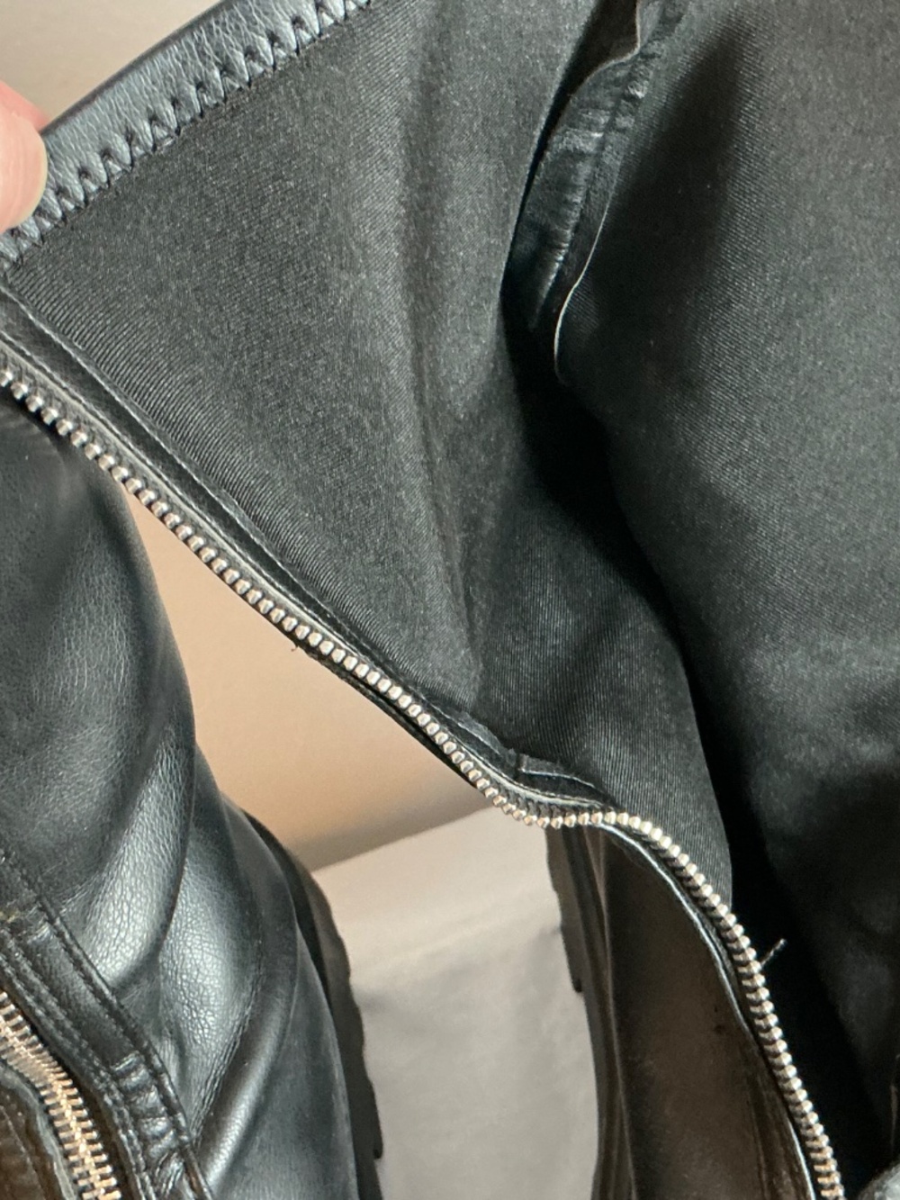 Urban Outfitters Knee-High Chunky Boots – Black – Platform Sole – Zip Detail - Picture 14 of 14